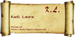 Kadi Laura névjegykártya